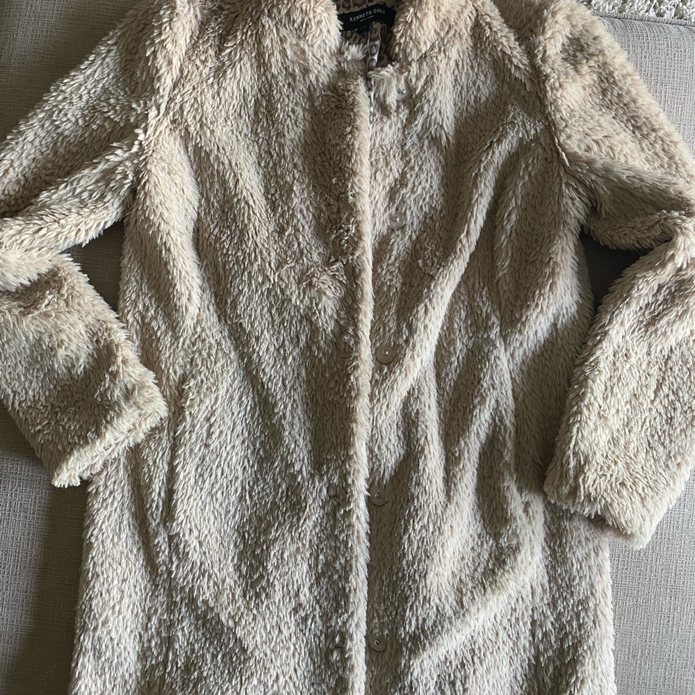 Kenneth Cole Cream Teddy Jacket